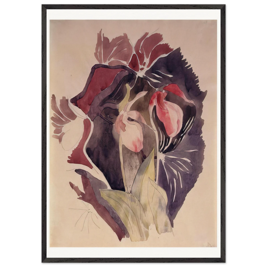 Wild Orchids - 1920 - Charles Demuth 70x100 cm / 28x40 inches Framed Art Print – Black Wooden Frame