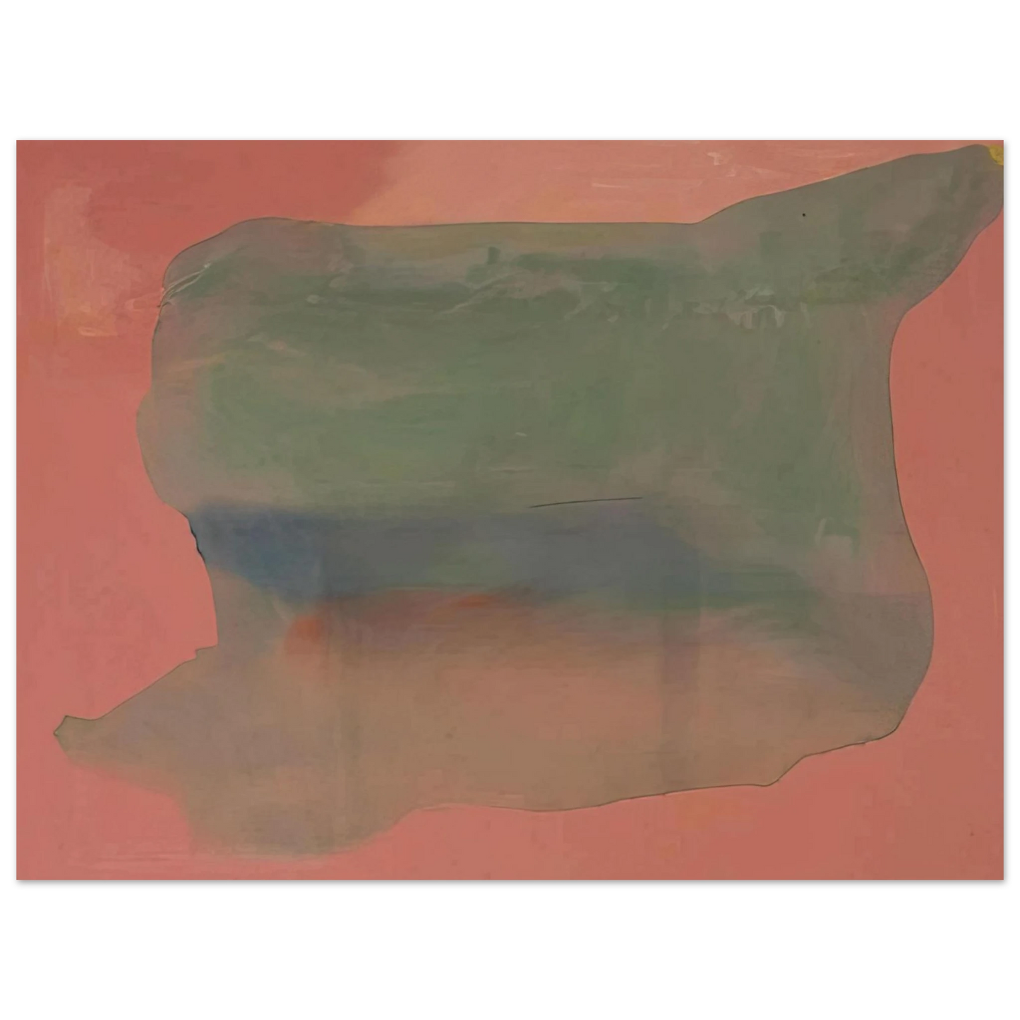 Helen Frankenthaler - Yearning - 1973 Wall art - 21x29.7 cm / 8x12" - Premium Wooden Framed Poster With Fine Art Paper-canvas - Wood frame