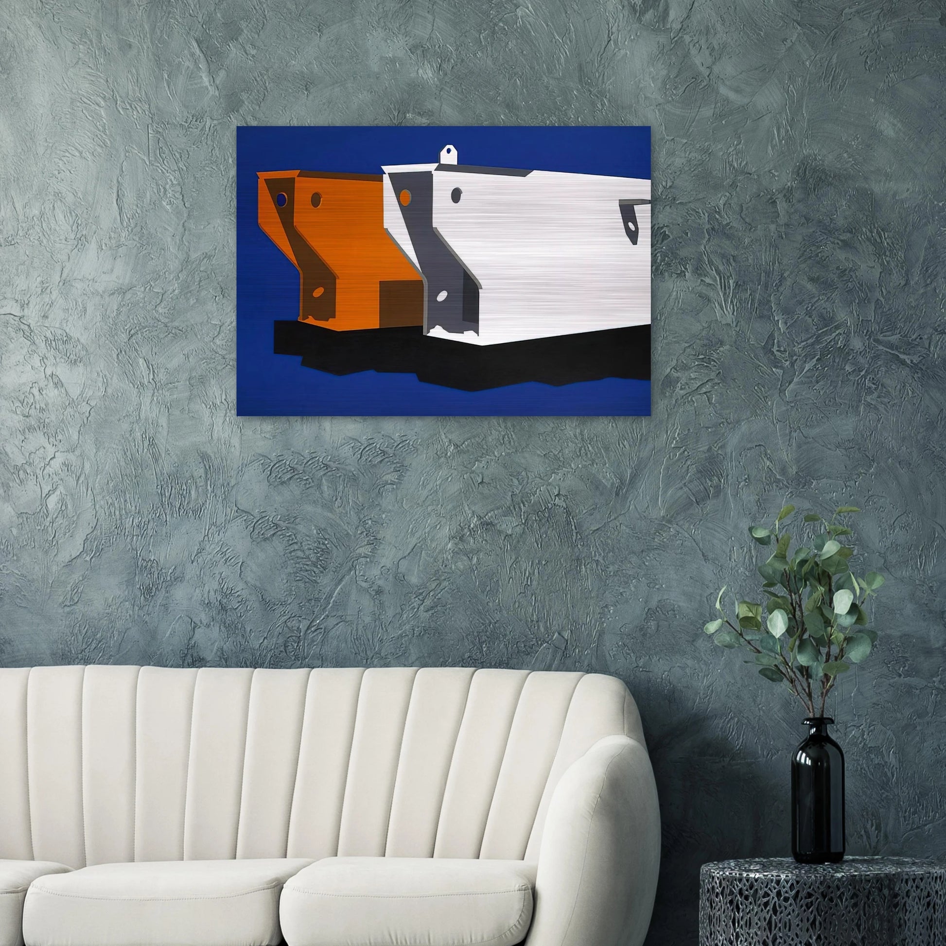 Mr. and Mrs. Moby Dick - Pop Art - Allan D Arcangelo Brushed Aluminum Print - 70x100 cm / 28x40 inches | Allan D Arcangelo Aluminum Print | Allan D Arcangelo Prints