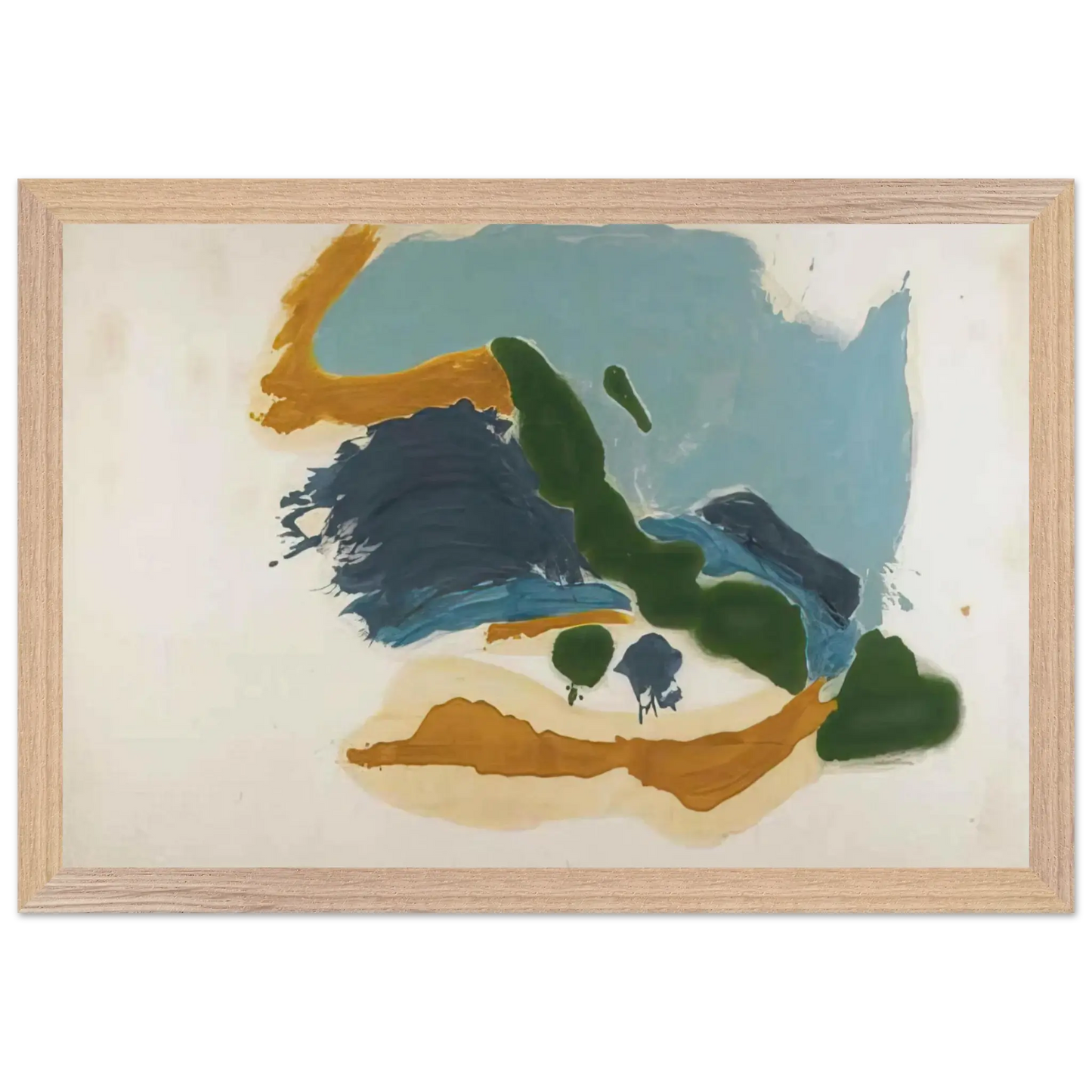 Helen Frankenthaler - Tuscany - 1963 Wall art - 15x20 cm / 6x8 Inches - Premium Wooden Framed Poster With Fine Art Paper - Wood frame