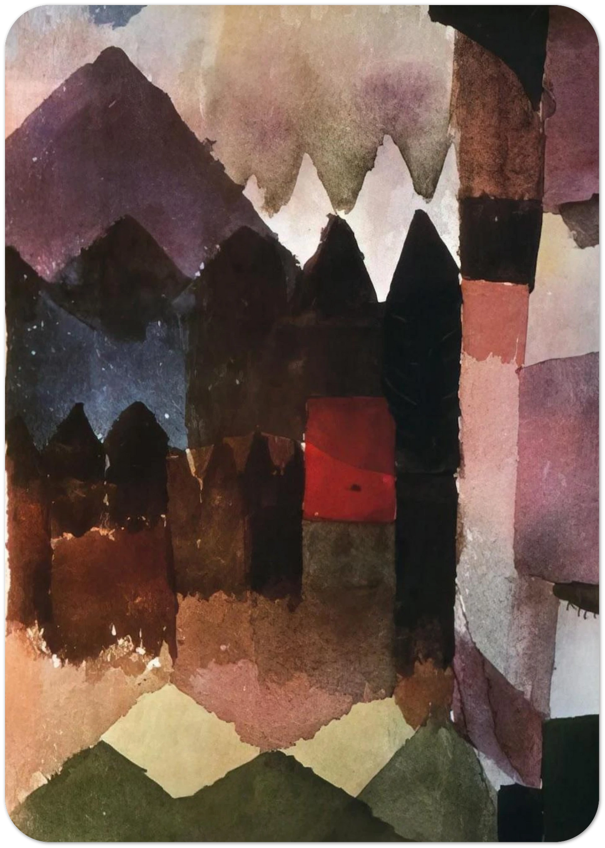 HAIRDRYER IN MARC S GARDEN 1915 By Paul Klee Pack of 10 Post Cards | Paul Klee Post Cards | A6 (10.5 x 14.8 cm) - 4.1 x 5.8 inches