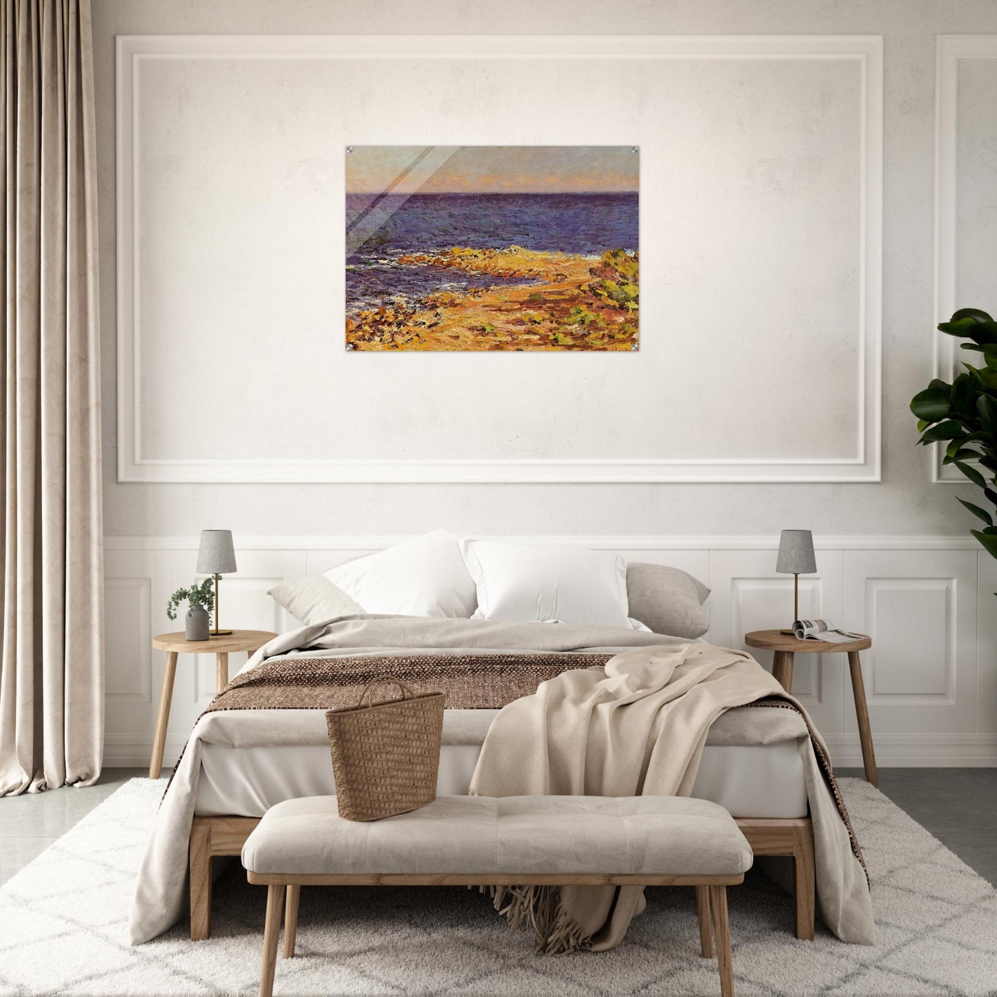 The Big Blue Mediterranean at Antibes - claude monet Acrylic Print - 70x100 cm / 28x40″ inches