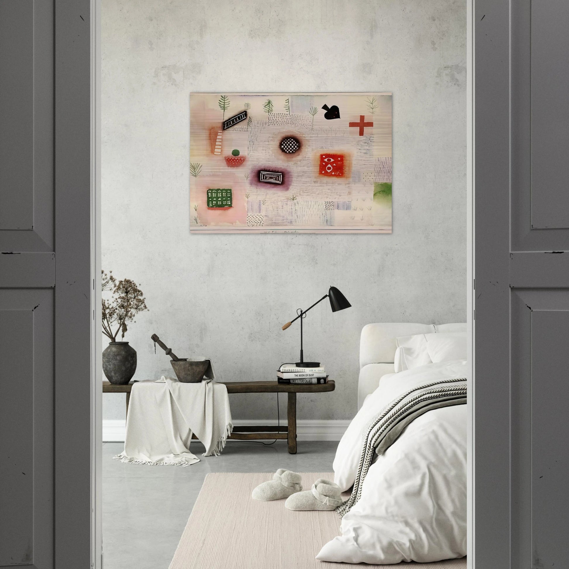 PLACE SIGNS 1926 - Paul Klee Brushed Aluminum Print - 70x100 cm / 28x40 inches | Paul Klee Aluminum Print | Paul Klee Prints