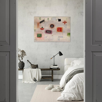 PLACE SIGNS 1926 - Paul Klee Brushed Aluminum Print - 70x100 cm / 28x40 inches | Paul Klee Aluminum Print | Paul Klee Prints
