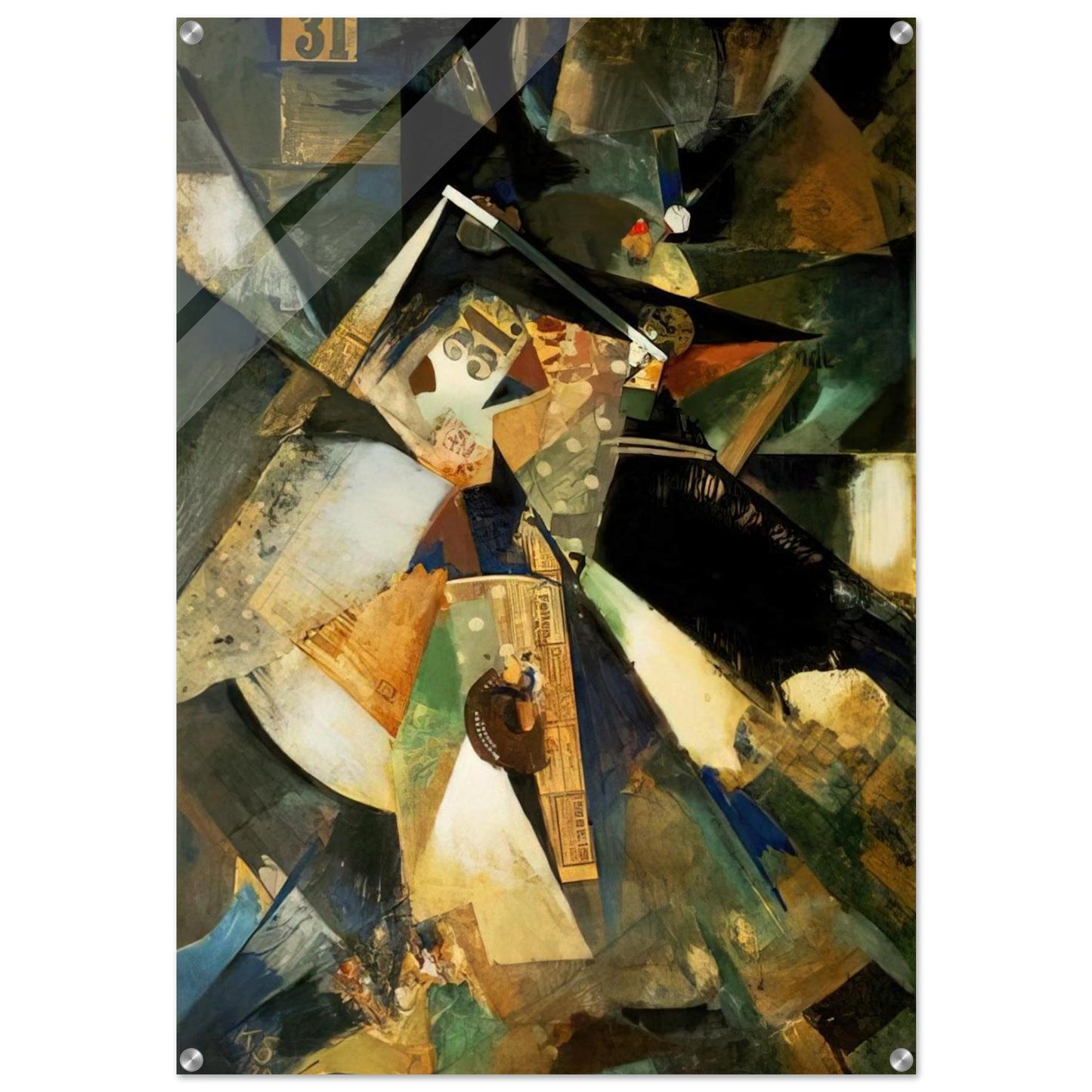 MERZPICTURE THIRTY ONE 1920 - Kurt Schwitters Acrylic Print - 70x100 cm / 28x40″ inches
