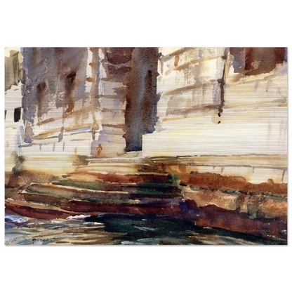 Steps of a Palace - John Singer Sargent Brushed Aluminum Print - 70x100 cm / 28x40 inches | John Singer Sargent Aluminum Print | John Singer Sargent Prints