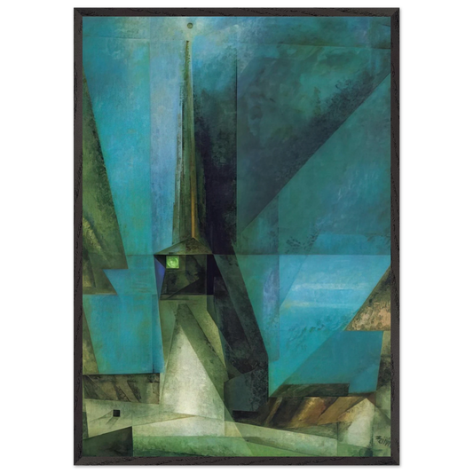 GELMERODA XIII 1936 - Lyonel Feininger 70x100 cm / 28x40 inches Framed Art Print – Black Wooden Frame