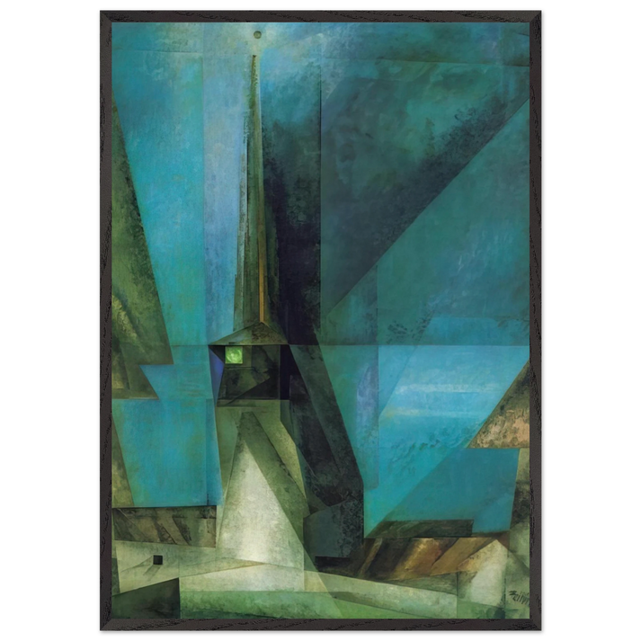 GELMERODA XIII 1936 - Lyonel Feininger 70x100 cm / 28x40 inches Framed Art Print – Black Wooden Frame
