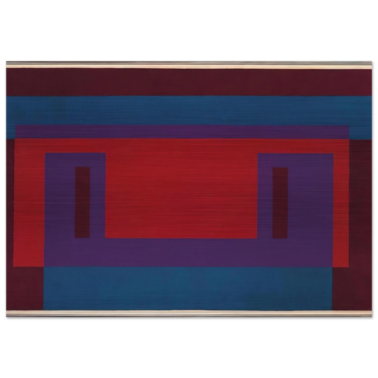 RED WALL 1956 - Josef Albers Brushed Aluminum Print - 70x100 cm / 28x40 inches | Josef Albers Aluminum Print | Josef Albers Prints