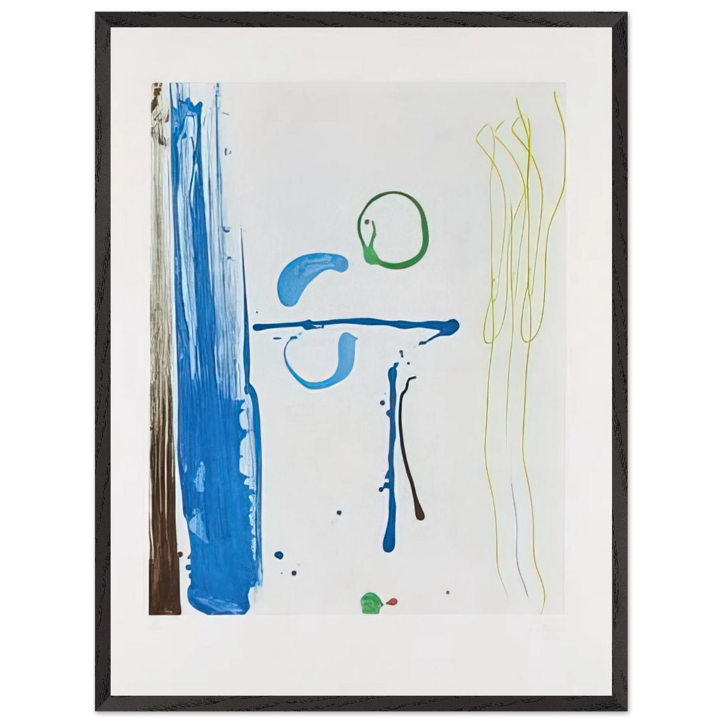 Helen Frankenthaler - Sunshine After Rain - 1987 Wall art - 50x50 cm / 20x20 inches - Premium Wooden Framed Poster With Fine Art Paper-canvas - White frame