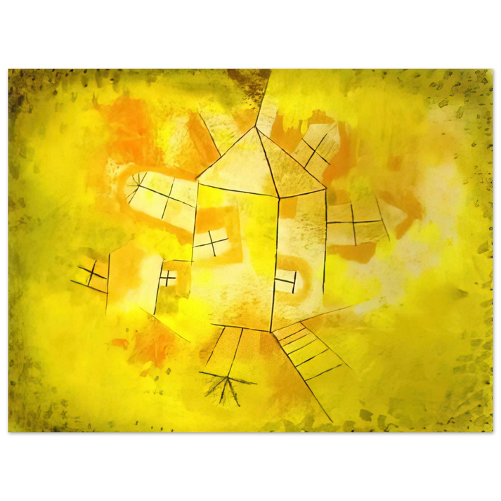 Paul Klee - REVOLVING HOUSE 1921  75x100 cm / 30x40inches Fine Art Poster