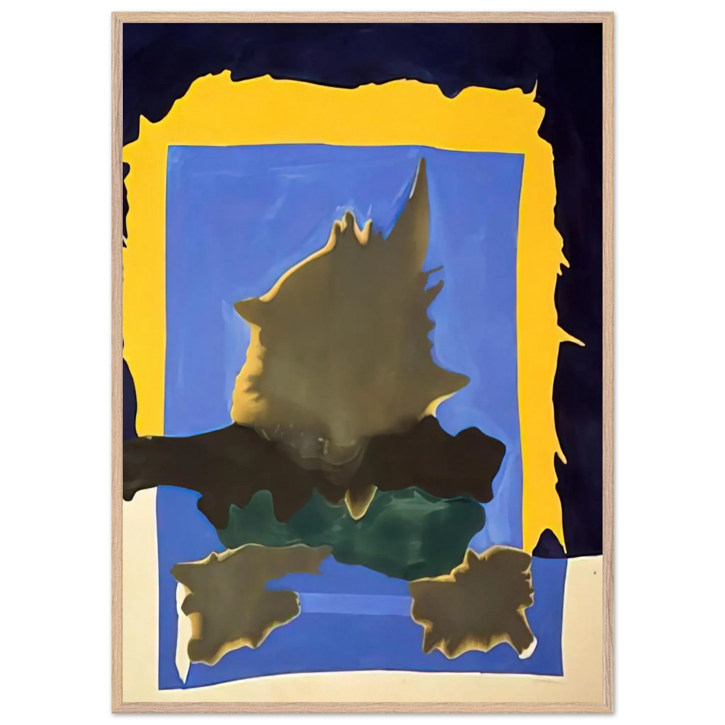 Helen Frankenthaler - Interior Landscape - 1964 Wall art - A3 (29.7 x 42  cm) - Premium Wooden Framed Poster With Fine Art Paper - Wood frame