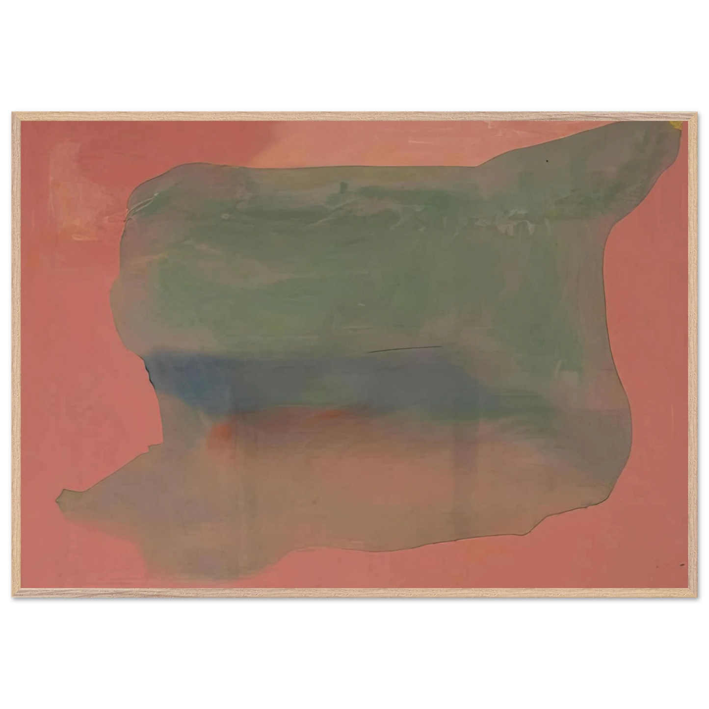 Helen Frankenthaler - Yearning - 1973 Wall art - 70x100 cm / 28x40 inches - Premium Wooden Framed Poster With Fine Art Paper-canvas - Black frame