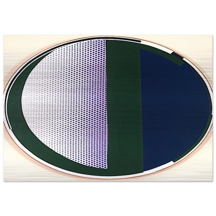 MIRROR 1972 - Roy Lichtenstein Brushed Aluminum Print - 70x100 cm / 28x40 inches | Roy Lichtenstein Aluminum Print | Roy Lichtenstein Prints