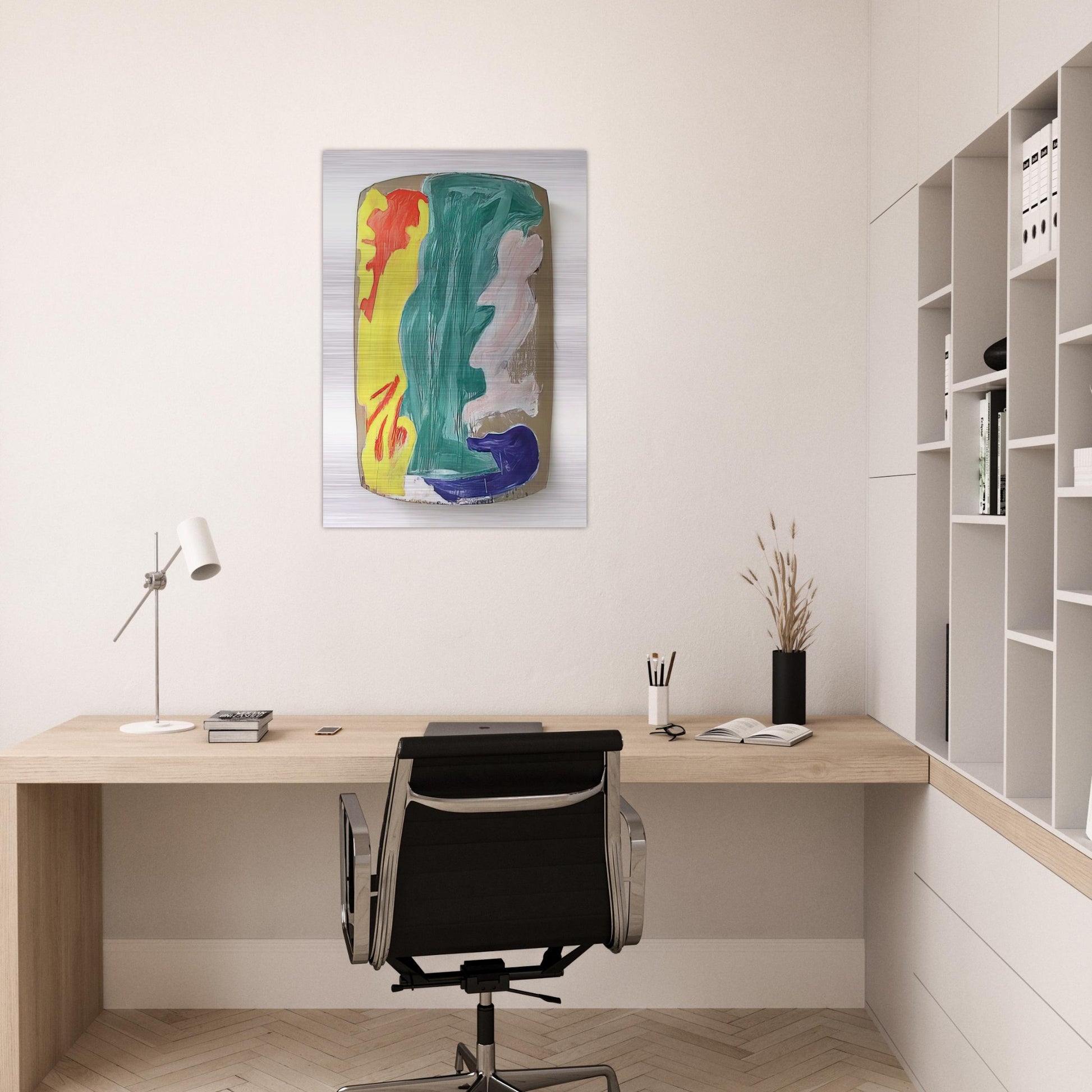 Baton - 1986 - Ron Gorchov Brushed Aluminum Print - 70x100 cm / 28x40 inches | Ron Gorchov Aluminum Print | Ron Gorchov Prints