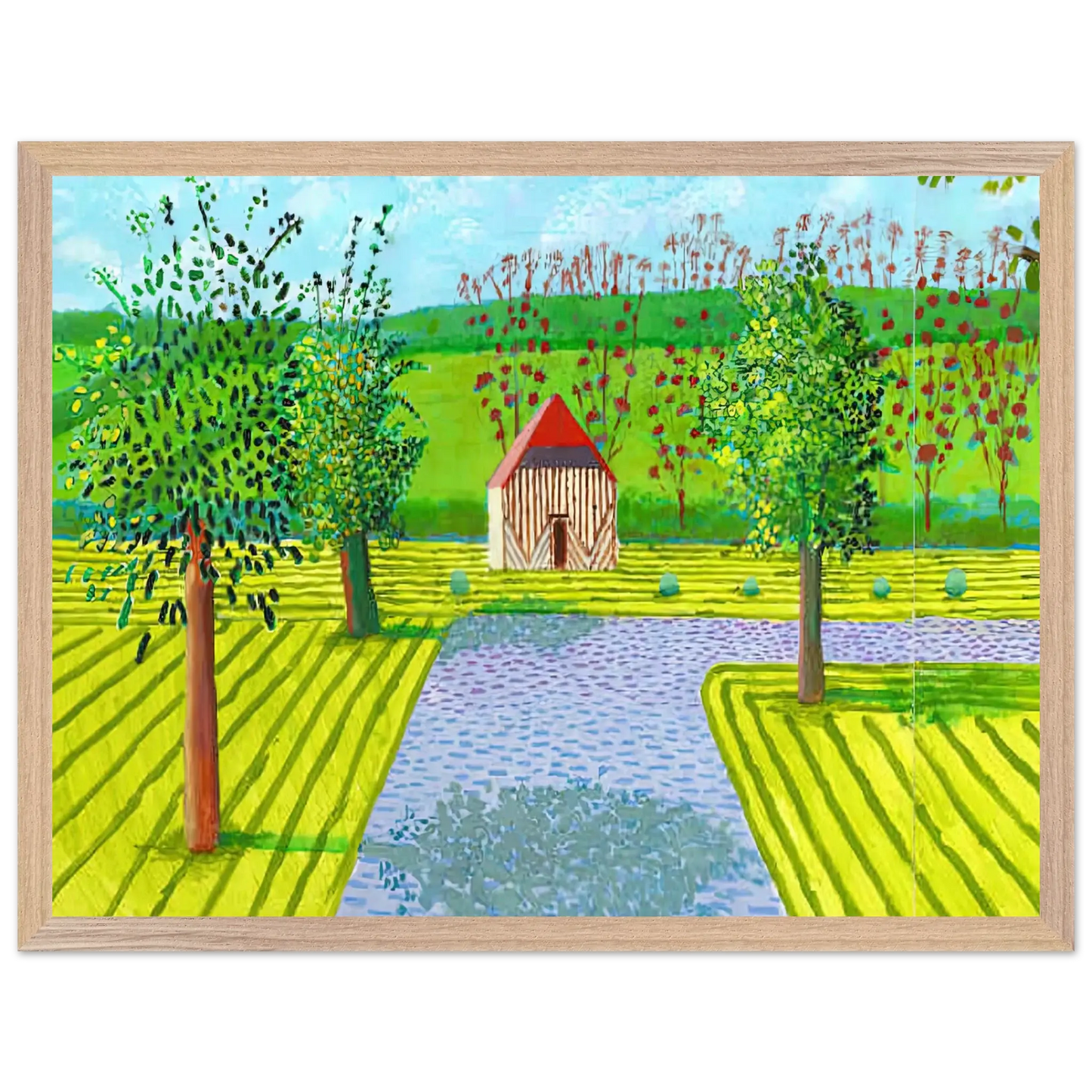David Hockney - David Hockney Wall art - 20x25 cm / 8x10 Inches - Premium Wooden Framed Poster With Fine Art Paper - Black frame