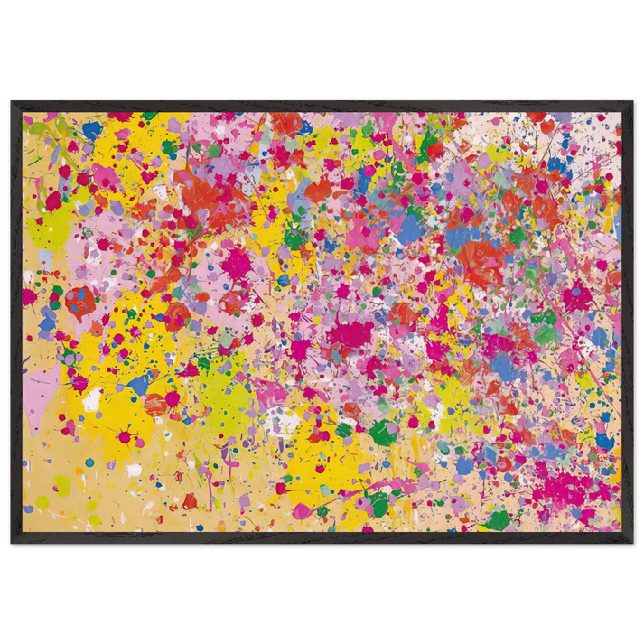 Sweet Milky Way - 1969 - Walasse Ting 70x100 cm / 28x40 inches Framed Art Print – Black Wooden Frame
