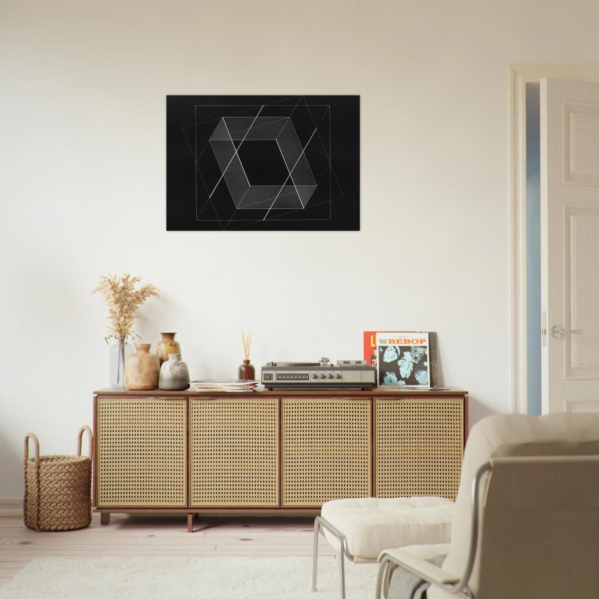 F NO 13 MULTI MOBILE 1952 - Josef Albers Brushed Aluminum Print - 70x100 cm / 28x40 inches | Josef Albers Aluminum Print | Josef Albers Prints