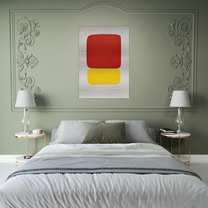 Red over Yellow - Ellsworth Kelly Brushed Aluminum Print - 70x100 cm / 28x40 inches | Ellsworth Kelly Aluminum Print | Ellsworth Kelly Prints