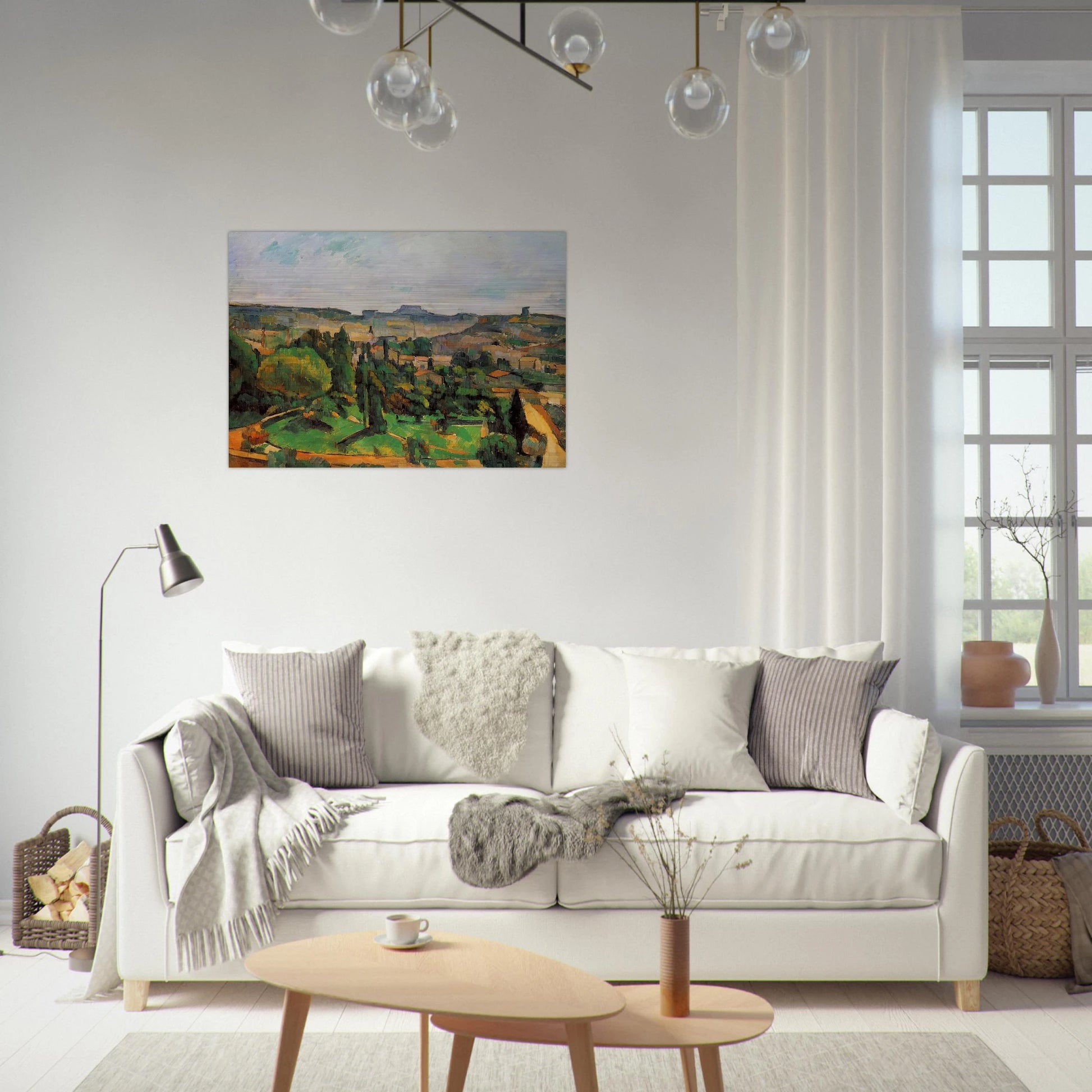 Ile de France Landscape - Paul Cézanne Brushed Aluminum Print - 70x100 cm / 28x40 inches | Paul Cézanne Aluminum Print | Paul Cézanne Prints