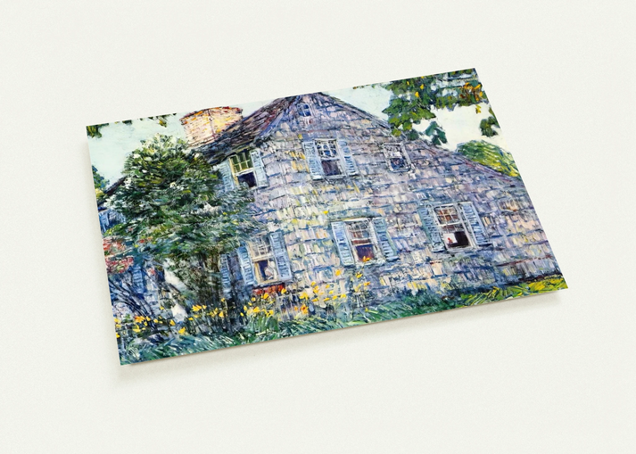 Old House, East Hampton By Childe Hassam Pack of 10 Post Cards | Childe Hassam Post Cards | A6 (10.5 x 14.8 cm) - 4.1 x 5.8 inches