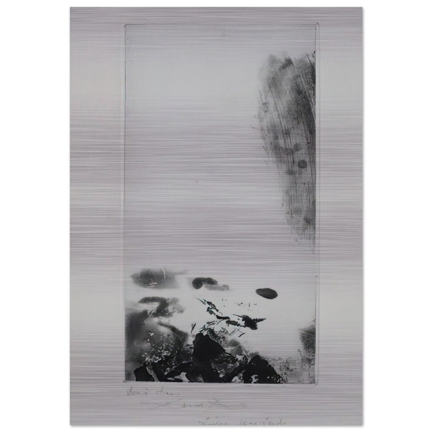 WAITING FOR A HOLIDAY 1974 - Zao Wou-Ki Brushed Aluminum Print - 70x100 cm / 28x40 inches | Zao Wou-Ki Aluminum Print | Zao Wou-Ki Prints
