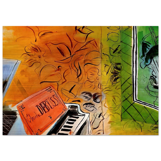 HOMAGE TO CLAUDE DEBUSSY 1952 - Raoul Dufy Brushed Aluminum Print - 70x100 cm / 28x40 inches | Raoul Dufy Aluminum Print | Raoul Dufy Prints
