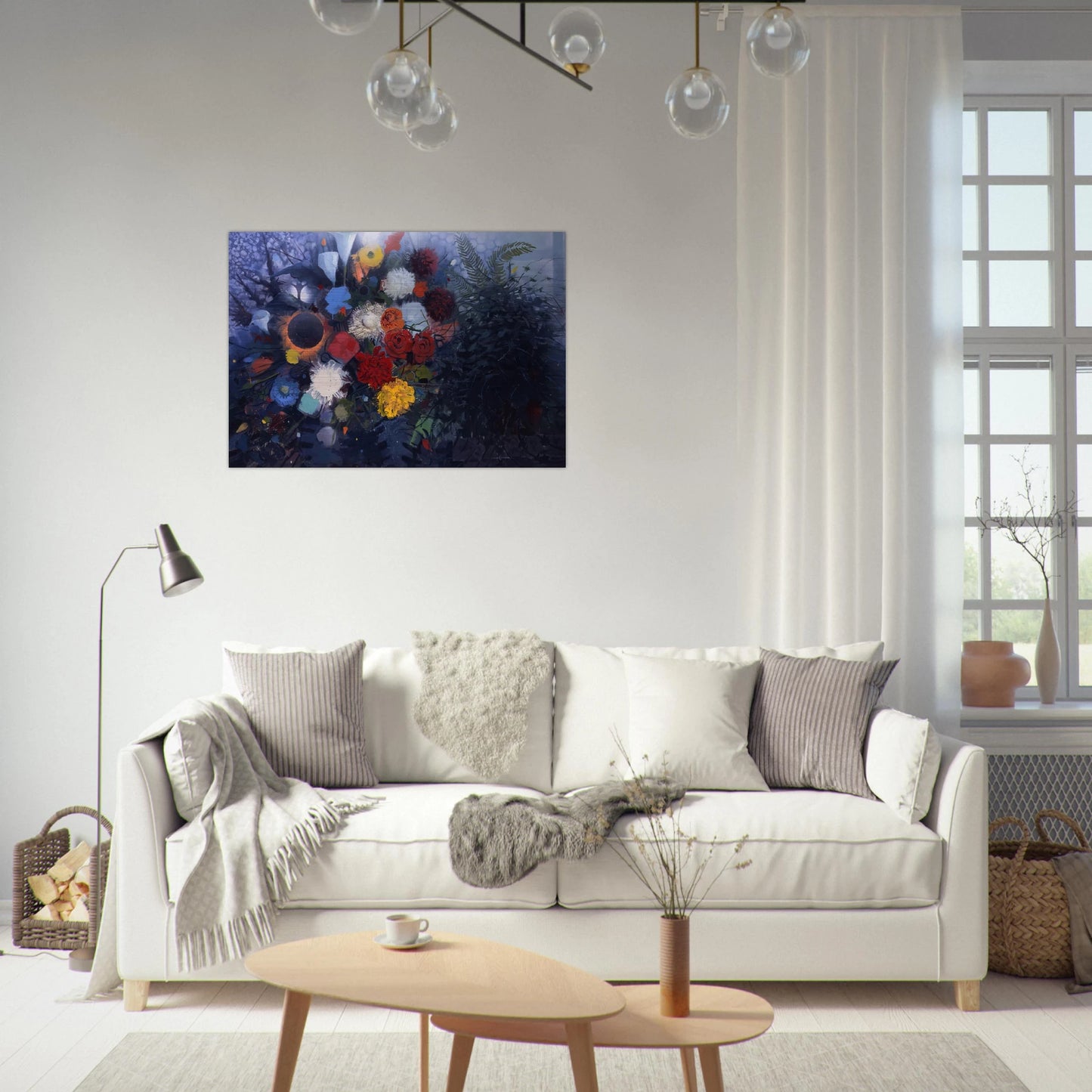 Flowers No. 1 - 1975 - Gebre Kristos Desta Brushed Aluminum Print - 70x100 cm / 28x40 inches | Gebre Kristos Desta Aluminum Print | Gebre Kristos Desta Prints