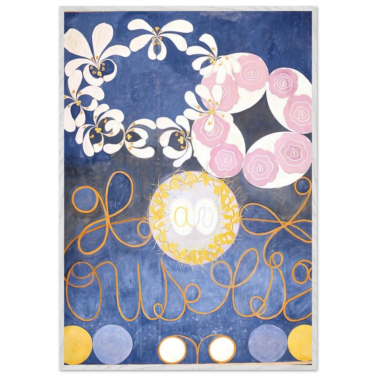 Hilma af Klint - THE TEN LARGEST 1907 Wall art - 70x100 cm / 28x40 inches - Premium Wooden Framed Poster With Fine Art Paper - Black frame