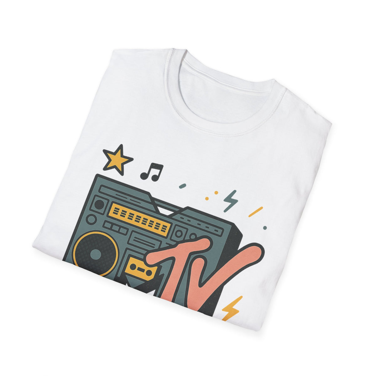 Retro MTV Vintage Luipaardprint Muziek Televisie Grafisch T-shirt 80s 90s Throwback Unisex Band Shirt Dierenprint Rockstijl T-Shirt