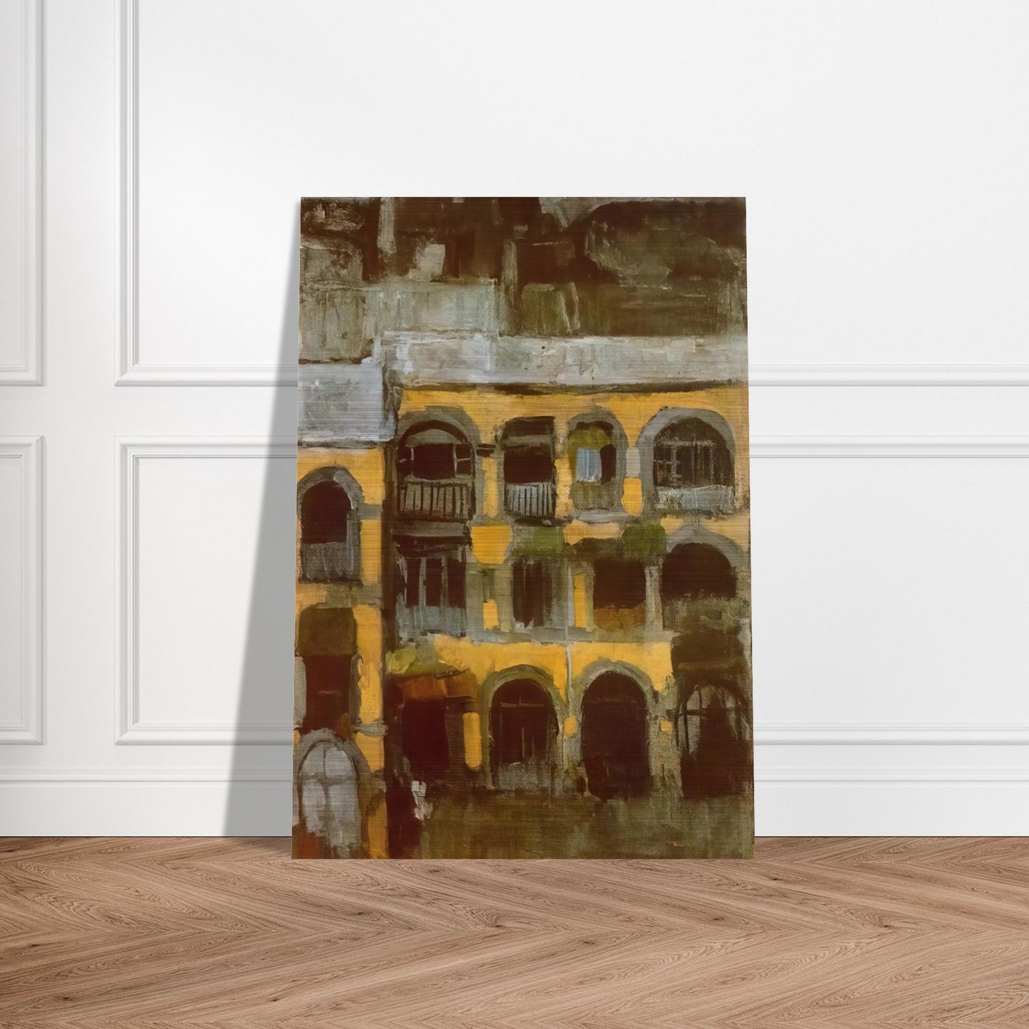A blue house - Pablo Picasso Brushed Aluminum Print - 70x100 cm / 28x40 inches | Pablo Picasso Aluminum Print | Pablo Picasso Prints