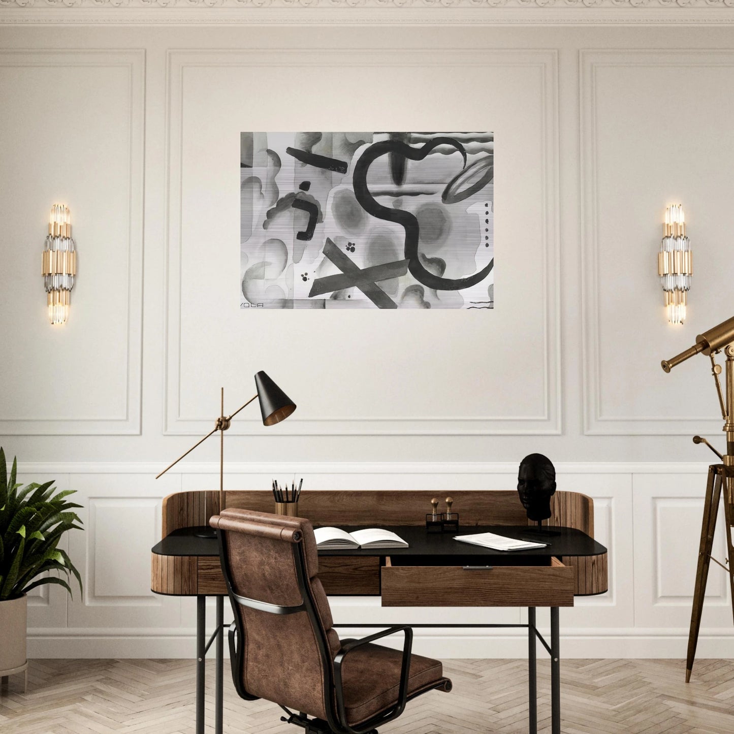 Untitled - Dada - Julius Evola Brushed Aluminum Print - 70x100 cm / 28x40 inches | Julius Evola Aluminum Print | Julius Evola Prints