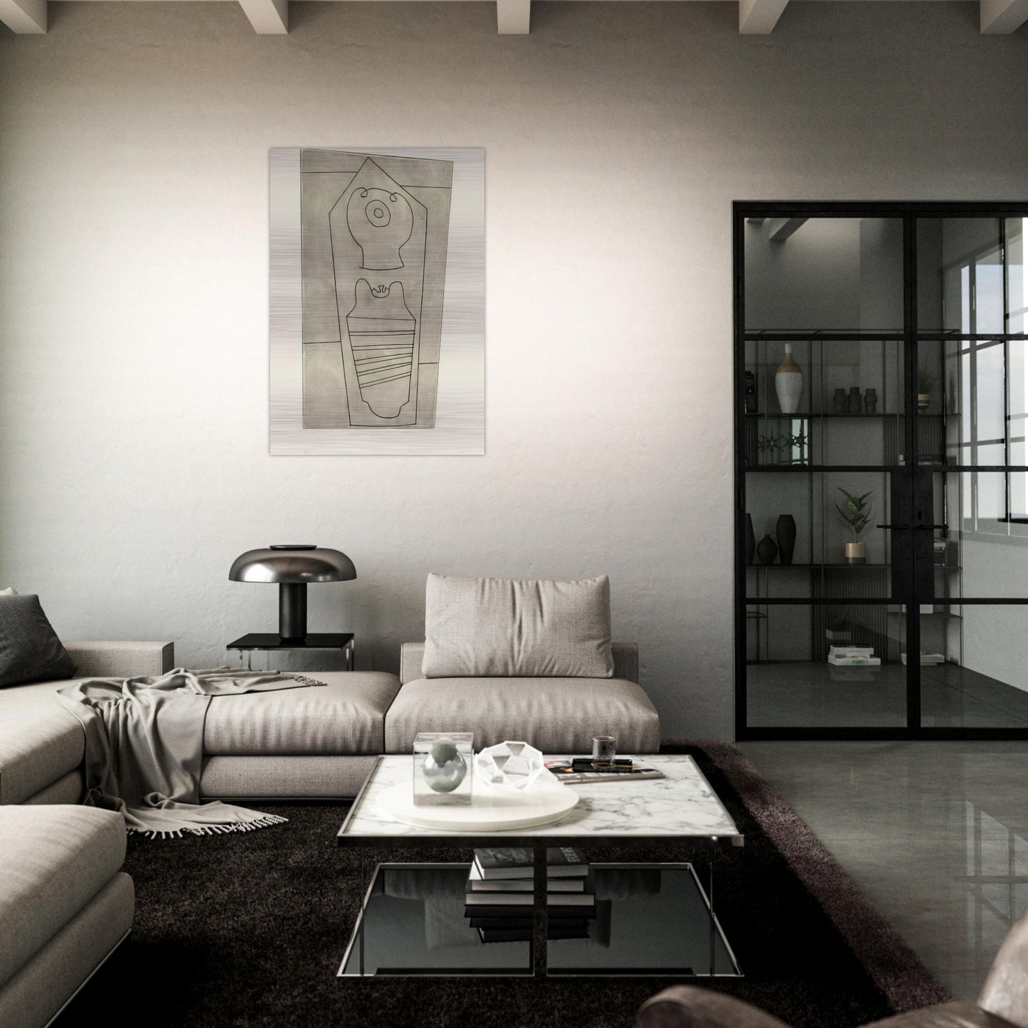 Turkish form - 1967 - Ben Nicholson Brushed Aluminum Print - 70x100 cm / 28x40 inches | Ben Nicholson Aluminum Print | Ben Nicholson Prints