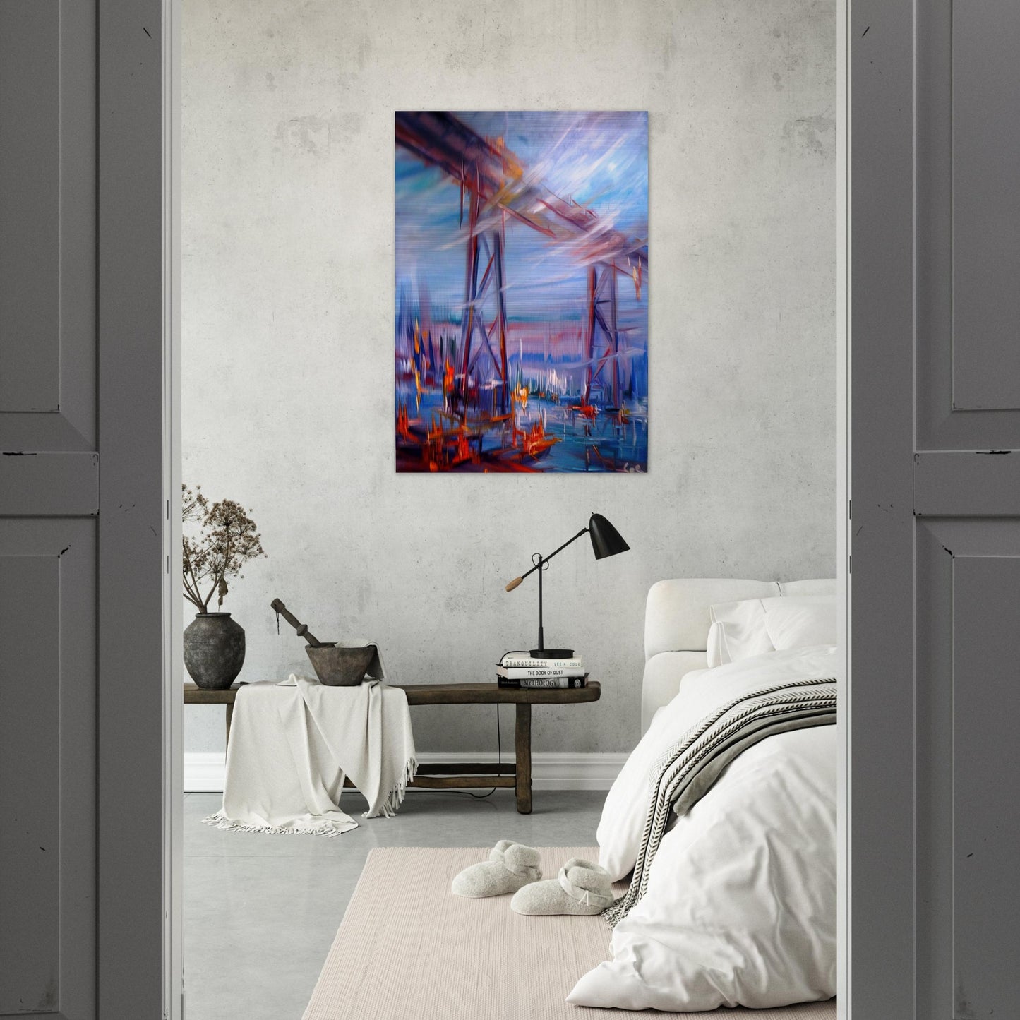 Bridge over Utopia - Konrad Zuse Brushed Aluminum Print - 70x100 cm / 28x40 inches | Konrad Zuse Aluminum Print | Konrad Zuse Prints