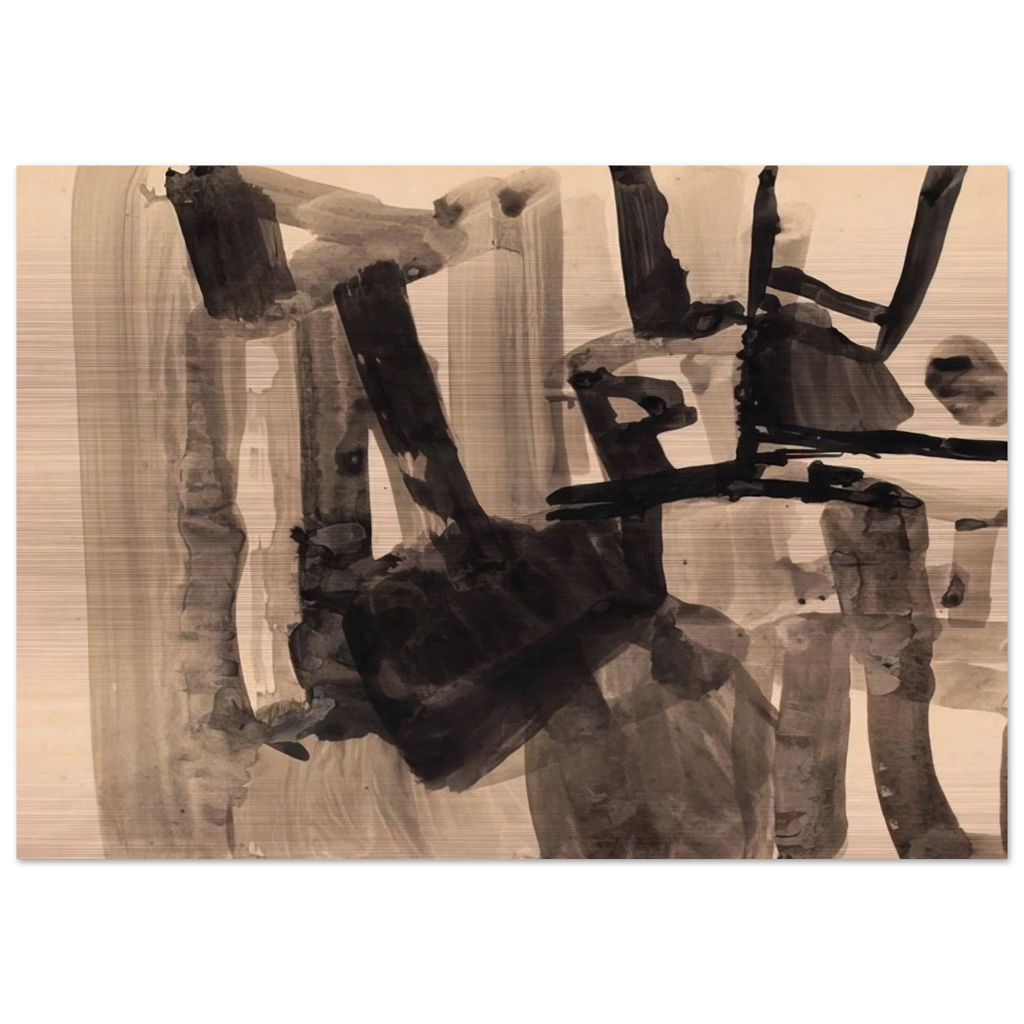 Untitled - Abstract Expressionism - Nasreen Mohamedi Brushed Aluminum Print - 70x100 cm / 28x40 inches | Nasreen Mohamedi Aluminum Print | Nasreen Mohamedi Prints