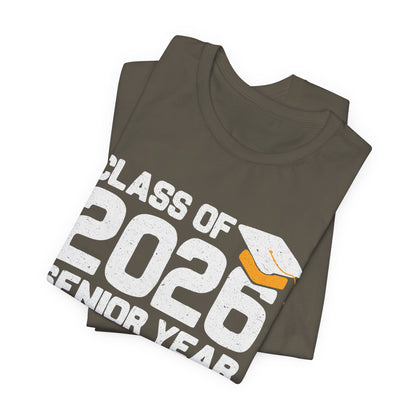 Klas van 2026 Laatstejaars T-shirt, Afstudeershirt, Unisex Afstudeergeschenk, Middelbare School Leerlingen Kleding, College Gebonden T-shirt