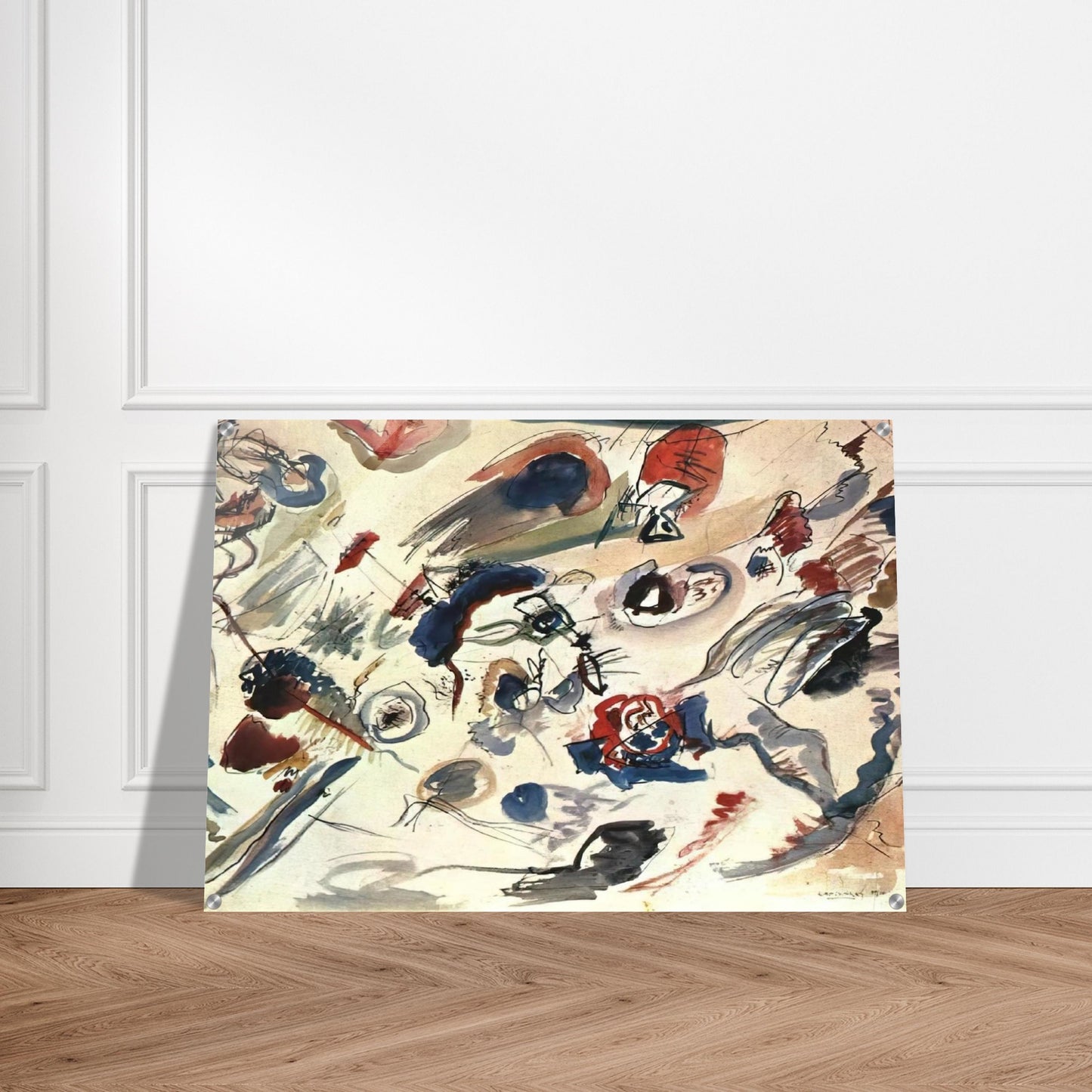 FIRST ABSTRACT WATERCOLOR 1910 - Wassily Kandinsky Acrylic Print - 70x100 cm / 28x40″ inches | Wassily Kandinsky Wall Art | Wassily Kandinsky Prints