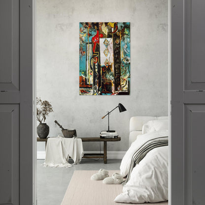 MALE AND FEMALE - Jackson Pollock Brushed Aluminum Print - 70x100 cm / 28x40 inches | Jackson Pollock Aluminum Print | Jackson Pollock Prints