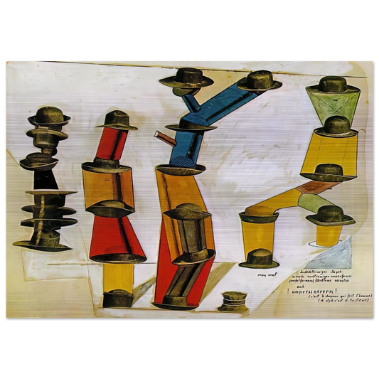 The hat makes the man - Max Ernst Brushed Aluminum Print - 70x100 cm / 28x40 inches | Max Ernst Aluminum Print | Max Ernst Prints