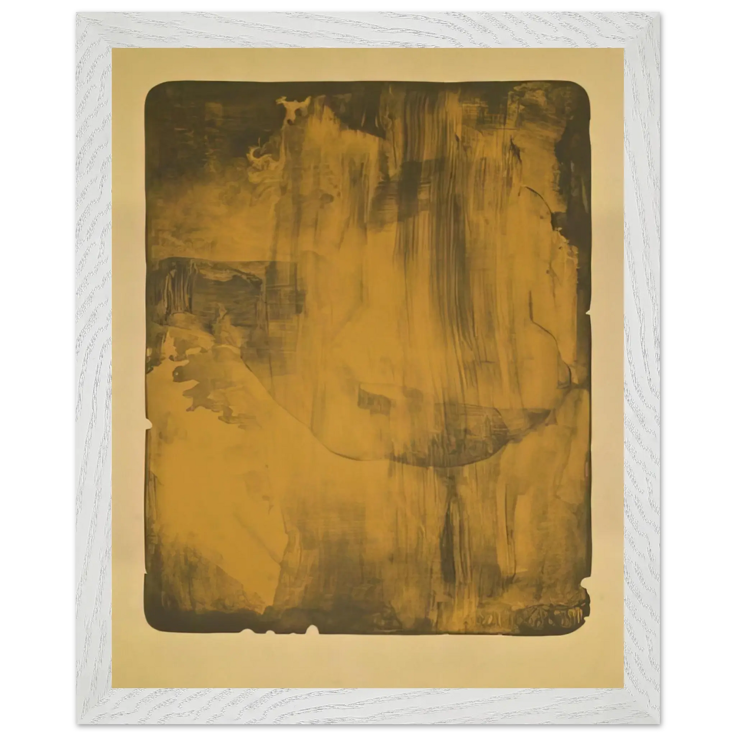 Helen Frankenthaler - Bronze Smoke - 1978 Wall art - 13x18 cm / 5x7 Inches - Premium Wooden Framed Poster With Fine Art Paper - White frame