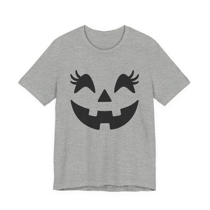 Jack-o'-lantern Gezicht Pompoen Wimpers Halloween Vrouwen Meisjes T-Shirt