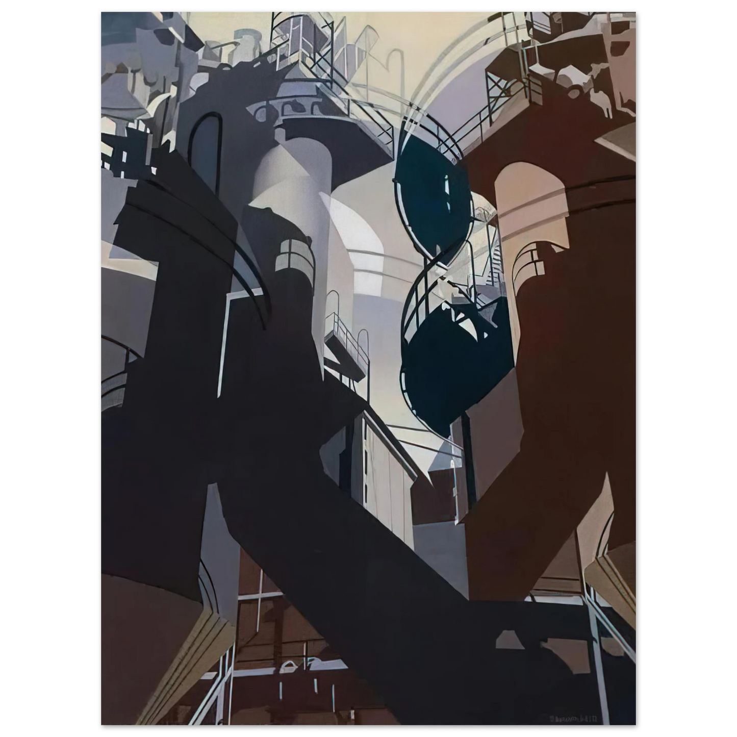 Charles Sheeler - Ore Into Iron - 1953  75x100 cm / 30x40inches Fine Art Poster