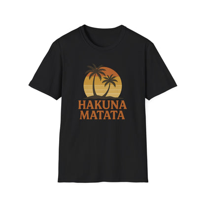 Hakuna Matata Retro Grafisch T-shirt, Geen Zorgen Positieve Vibe Shirt, Vintage 90s Geïnspireerde T-shirt, Feel Good Quote Top, Unisex Cadeau