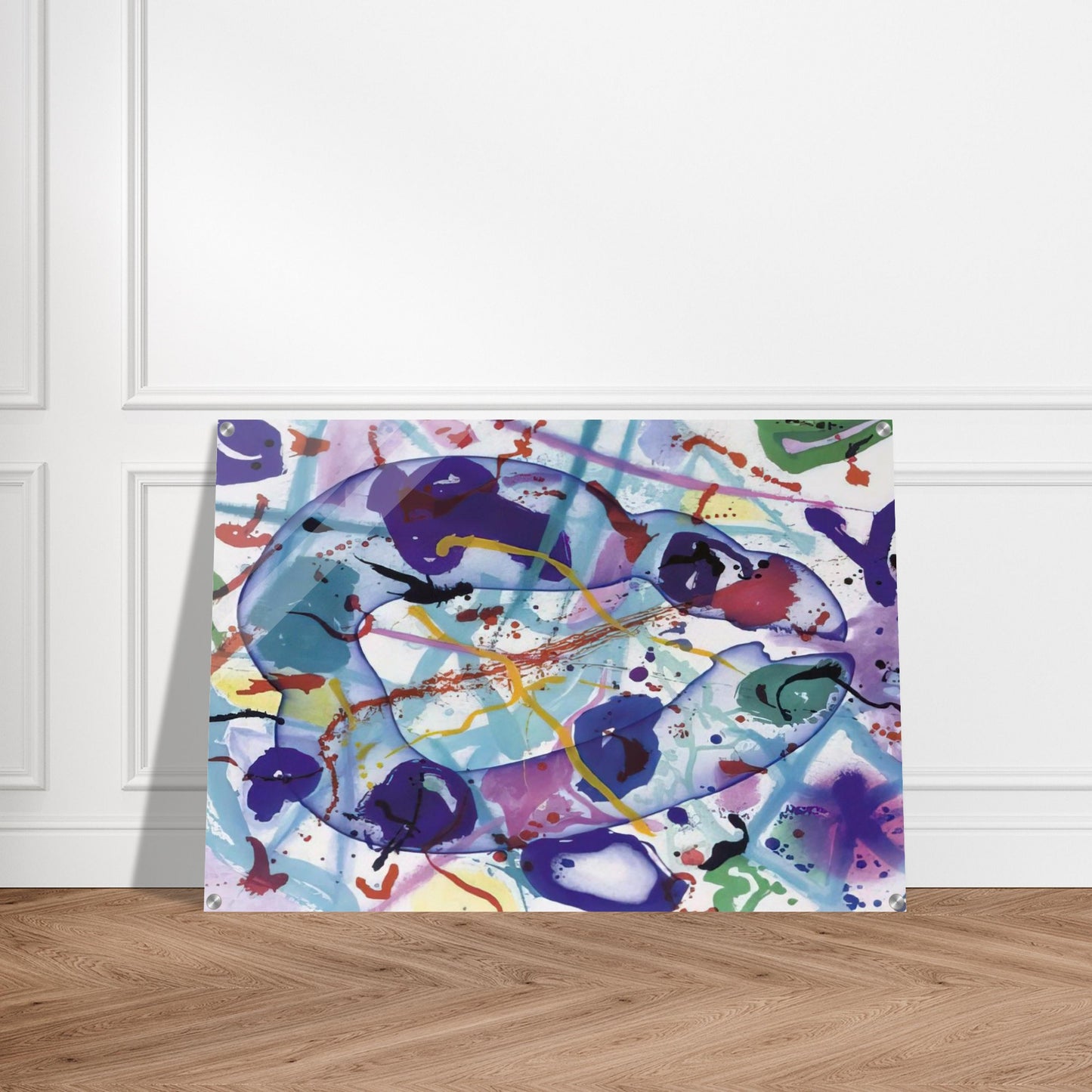 Trietto 4  SFE 077RC  - Sam Francis Acrylic Print - 70x100 cm / 28x40″ inches