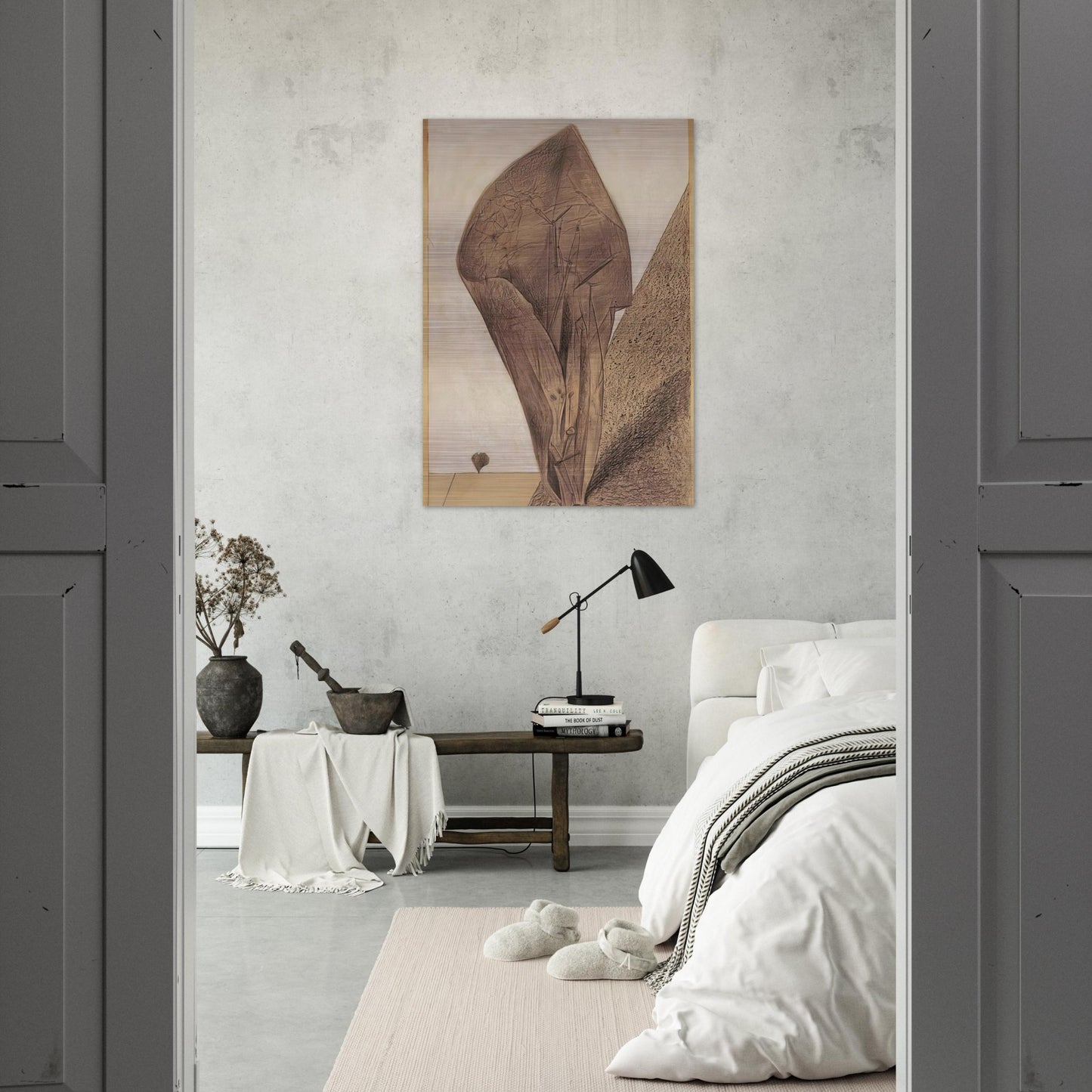 She keeps her secret - Max Ernst Brushed Aluminum Print - 70x100 cm / 28x40 inches | Max Ernst Aluminum Print | Max Ernst Prints