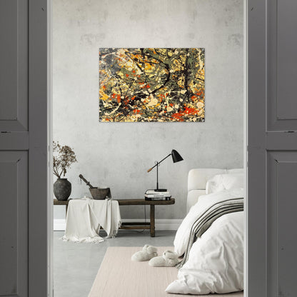 NUMBER 8 DETAIL - Jackson Pollock Acrylic Print - 70x100 cm / 28x40″ inches