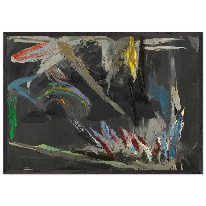 Take That Back Black 282 - 1984 - Stephen Mueller 70x100 cm / 28x40 inches Framed Art Print – Black Wooden Frame