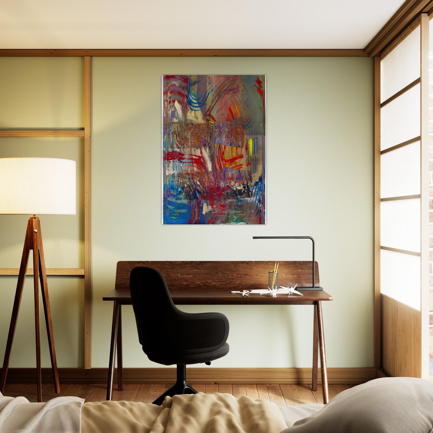 Horses Upside Down - Sam Gilliam Brushed Aluminum Print - 70x100 cm / 28x40 inches | Sam Gilliam Aluminum Print | Sam Gilliam Prints