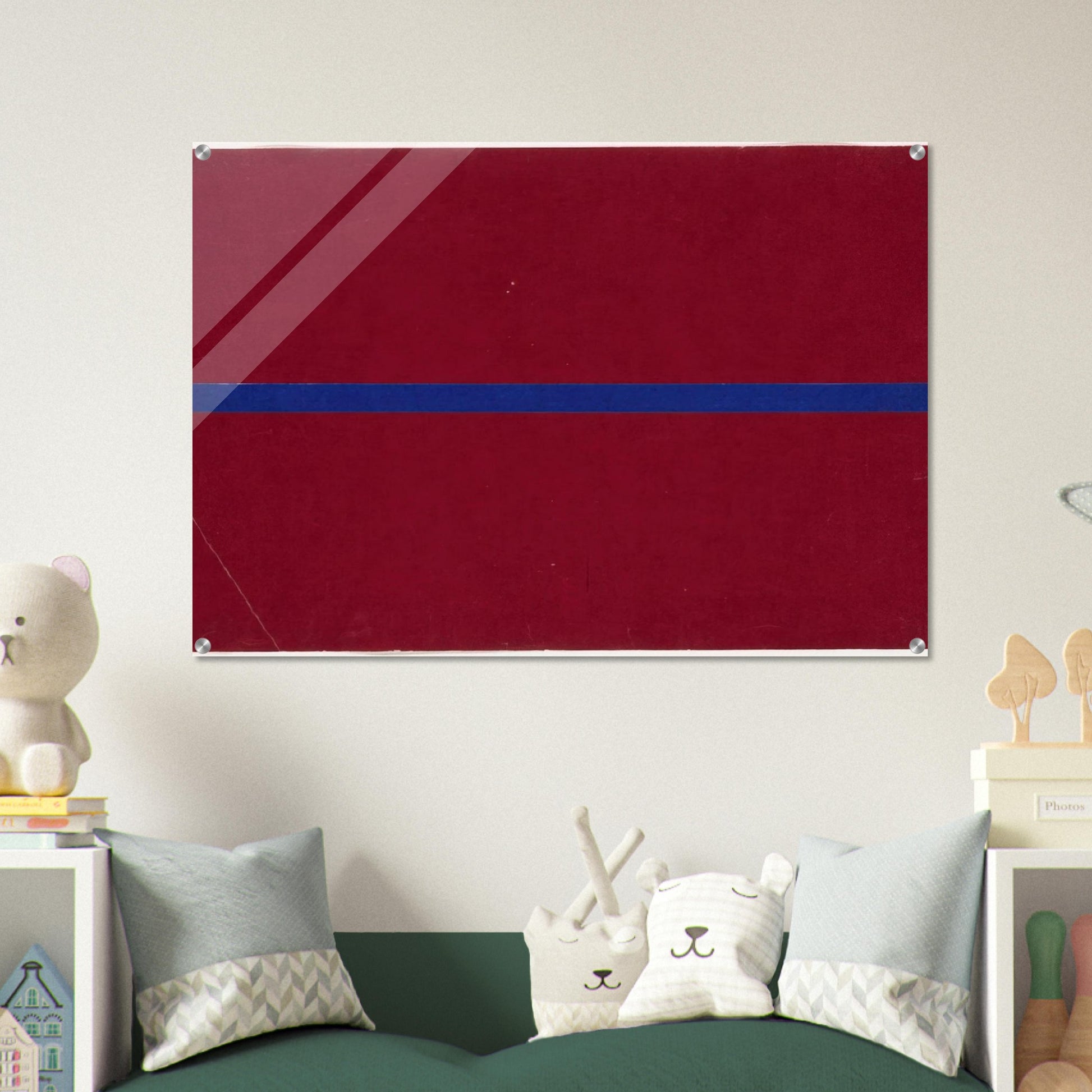 Blue and Red from the series Line Form Color - Ellsworth Kelly Acrylic Print - 70x100 cm / 28x40″ inches