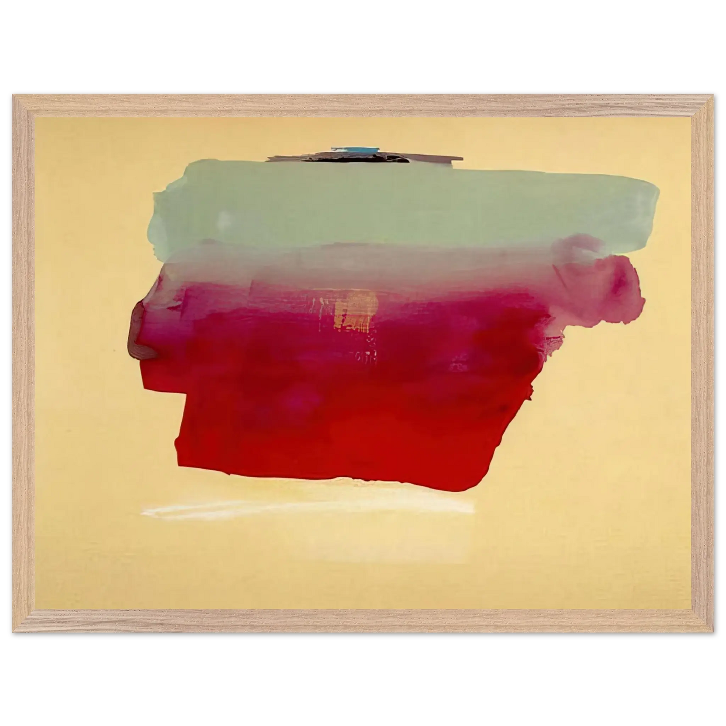 Helen Frankenthaler - Robinson s Wrap - 1974 Wall art - 60x80 cm / 24x32 Inches - Premium Wooden Framed Poster With Fine Art Paper - Wood frame
